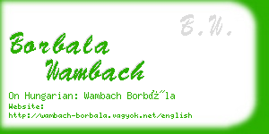 borbala wambach business card